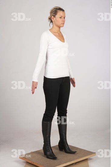 Whole Body Woman White Casual Slim