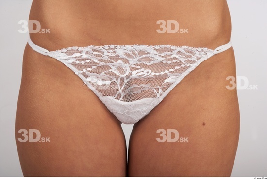 Hips Woman White Underwear Slim