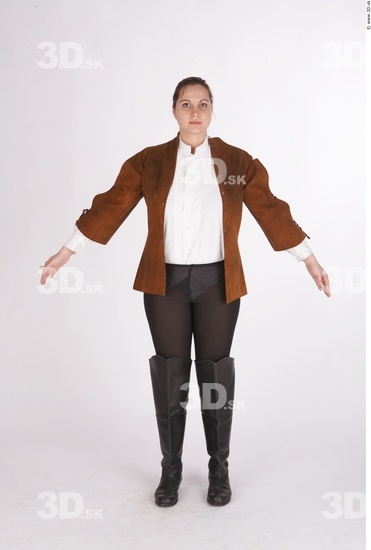 Whole Body Woman White Historical Average Costume photo references