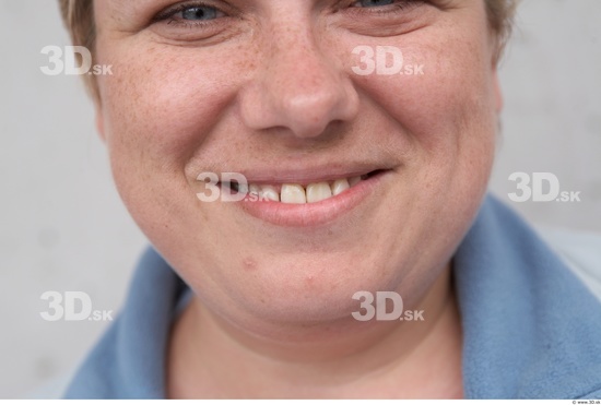 Mouth Woman White Casual Chubby