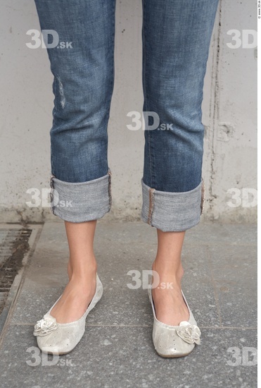 Calf Woman White Casual Slim