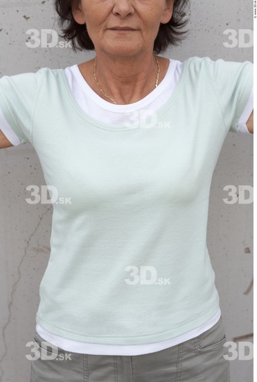 Upper Body Woman White Casual Average