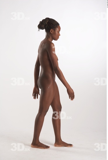 Whole Body Phonemes Woman Animation references Black Nude Slim Studio photo references