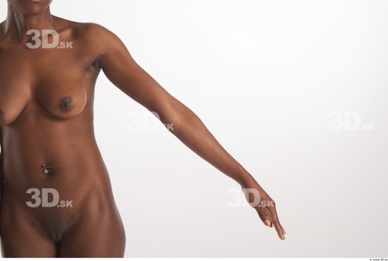 Arm Whole Body Phonemes Woman Animation references Black Nude Slim Studio photo references
