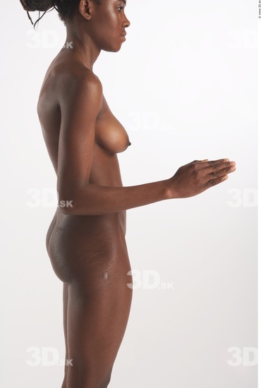 Forearm Whole Body Phonemes Woman Animation references Black Nude Slim Studio photo references
