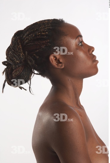 Neck Whole Body Phonemes Woman Animation references Black Nude Slim Studio photo references