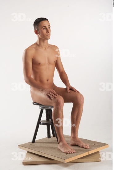 Whole Body Man Artistic poses White Nude Athletic