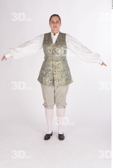 Whole Body Woman White Historical Average Costume photo references