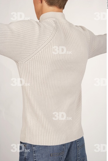 Upper Body Man White Casual Athletic