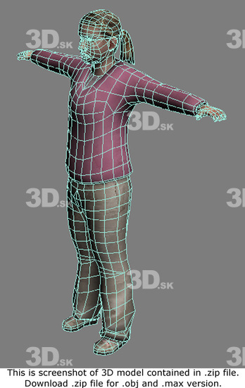 3D Model White Woman