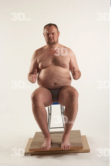 Whole Body Man Artistic poses White Underwear Chubby