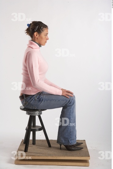 Whole Body Woman Artistic poses White Casual Slim