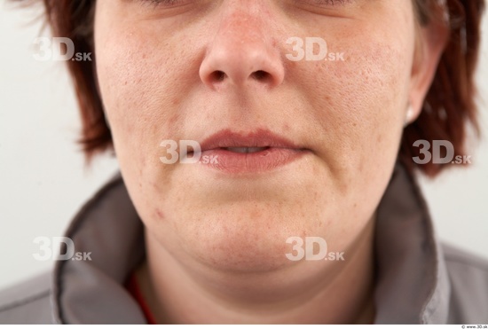 Mouth Woman White Casual Chubby