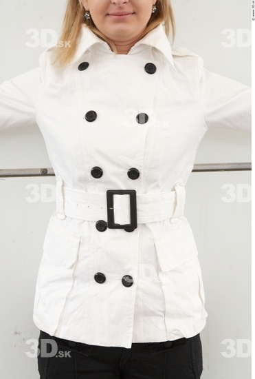 Upper Body Woman White Casual Slim