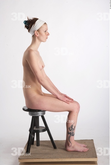 Whole Body Woman Artistic poses White Nude Slim