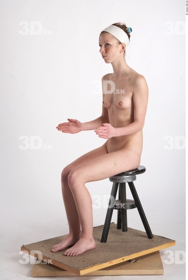 Whole Body Woman Artistic poses White Nude Slim