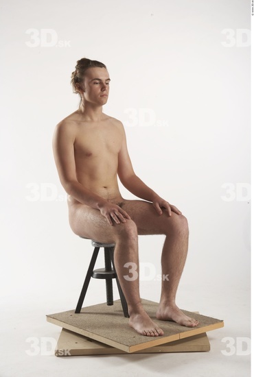 Whole Body Man Artistic poses White Nude Slim