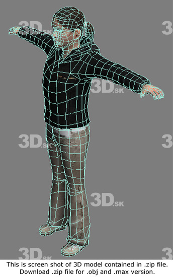 3D Model White Woman