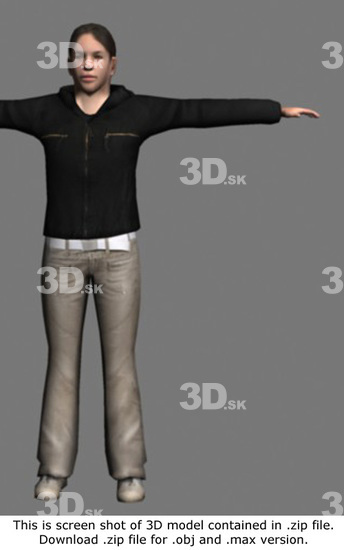 3D Model White Woman