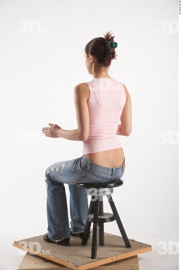 Whole Body Woman Artistic poses White Casual Slim