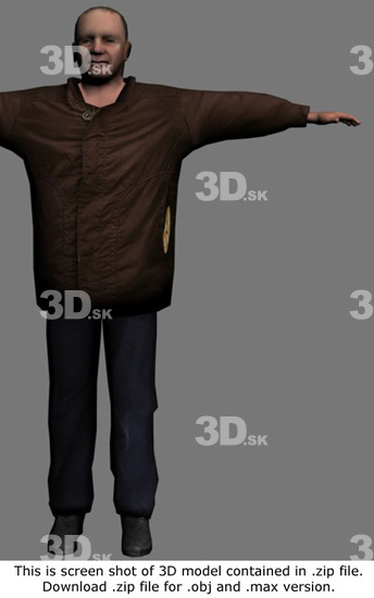 3D Model White Man