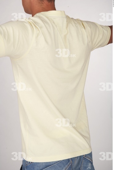 Upper Body Man White Casual Athletic