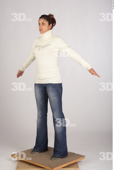 Whole Body Woman White Casual Slim