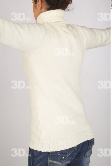 Upper Body Woman White Casual Slim