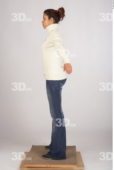 Whole Body Woman White Casual Slim