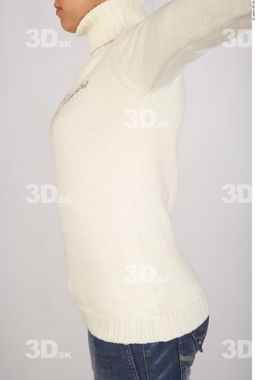 Upper Body Woman White Casual Slim