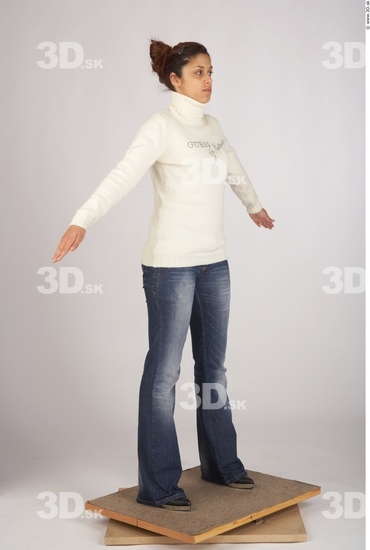 Whole Body Woman White Casual Slim