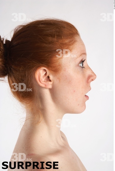 Ear Whole Body Head Emotions Woman Animation references Nude Slim Studio photo references