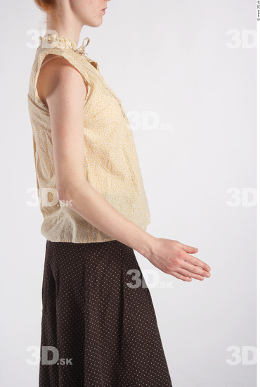 Arm Whole Body Woman Animation references Nude Formal Blouse Slim Studio photo references