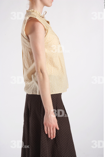 Arm Whole Body Woman Animation references Nude Formal Blouse Slim Studio photo references