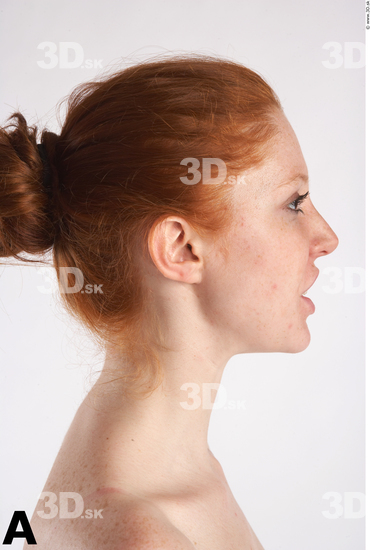 Whole Body Head Phonemes Woman Animation references Nude Slim Studio photo references