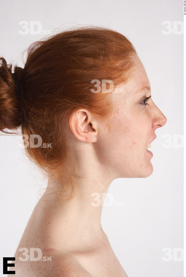 Whole Body Head Phonemes Woman Animation references Nude Slim Studio photo references