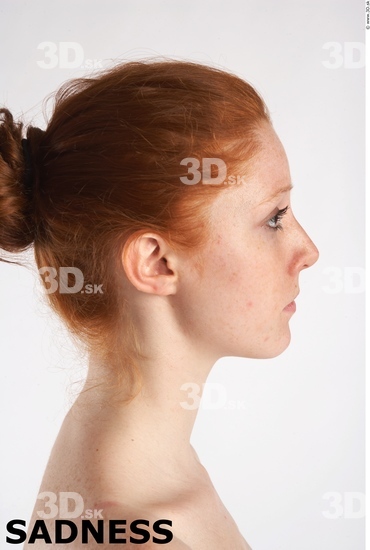 Whole Body Head Emotions Woman Animation references Nude Slim Studio photo references