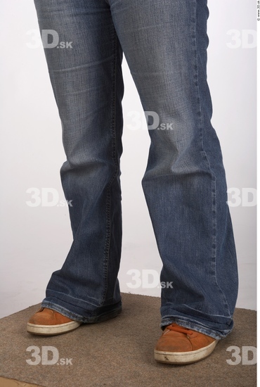 Calf Whole Body Woman Casual Jeans Average Studio photo references