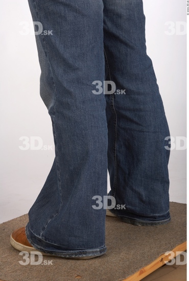 Calf Whole Body Woman Casual Jeans Average Studio photo references