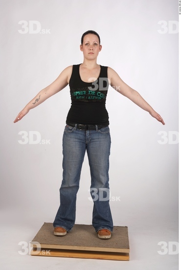 Whole Body Woman Casual Average Studio photo references