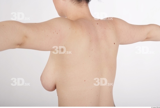 Whole Body Back Woman Nude Average Studio photo references