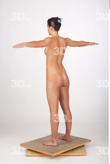 Whole Body Woman T poses Nude Athletic Studio photo references