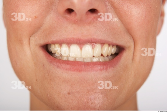 Whole Body Teeth Woman Athletic Studio photo references