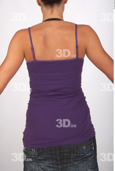 Whole Body Back Woman Casual Singlet Athletic Studio photo references