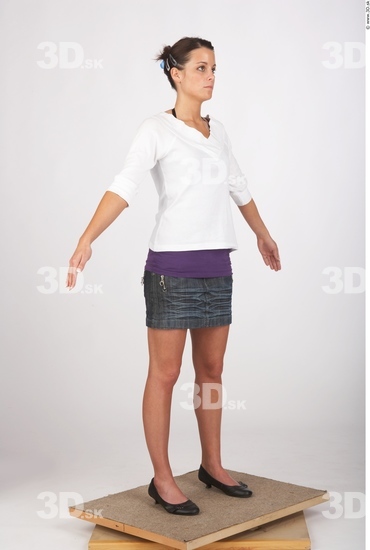 Whole Body Woman Casual Athletic Studio photo references