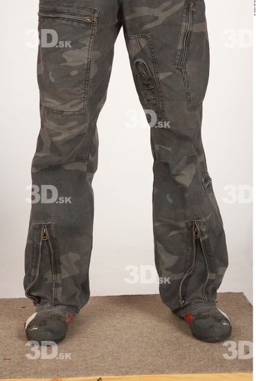 Calf Whole Body Man Army Trousers Average Studio photo references