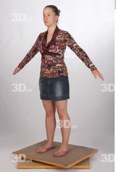 Whole Body Woman Casual Chubby Studio photo references