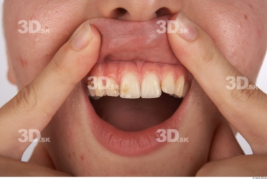 Whole Body Teeth Woman Chubby Studio photo references