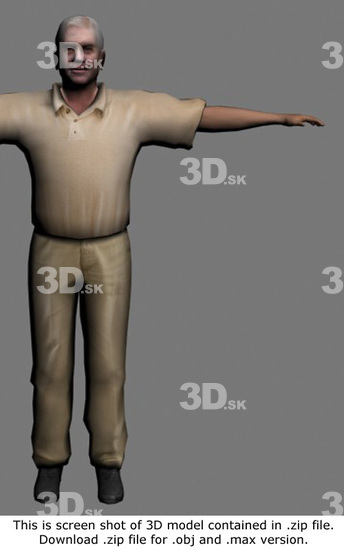 3D Model White Man