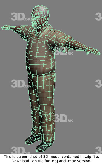 3D Model White Man